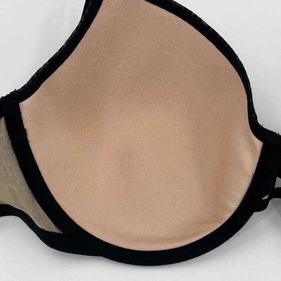 Calvin Klein 36D Black nude Lace pattern Lightly padded underwire Bra - Picture 5 of 9